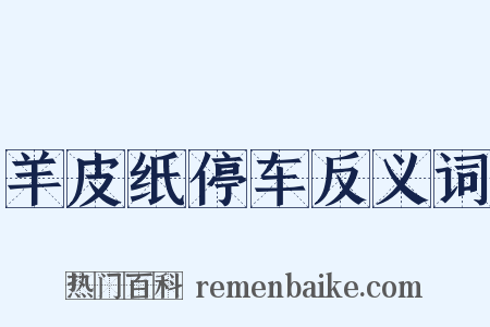 羊皮纸停车反义词是什么意思的图片